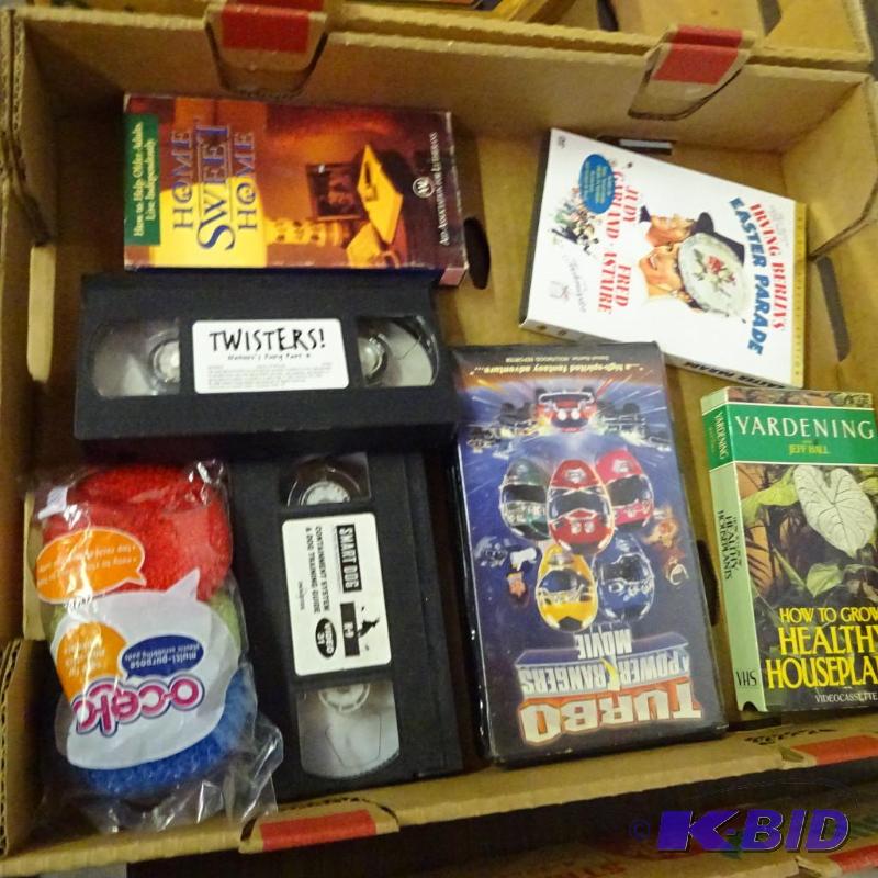 lot 130 image: VHS Movies, Easter Parade CD. Scrubbing Pads...