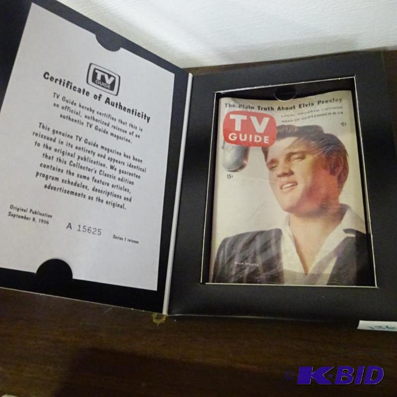 lot 136 image: Vintage TV Guide of Elvis, Comes with Certifi...