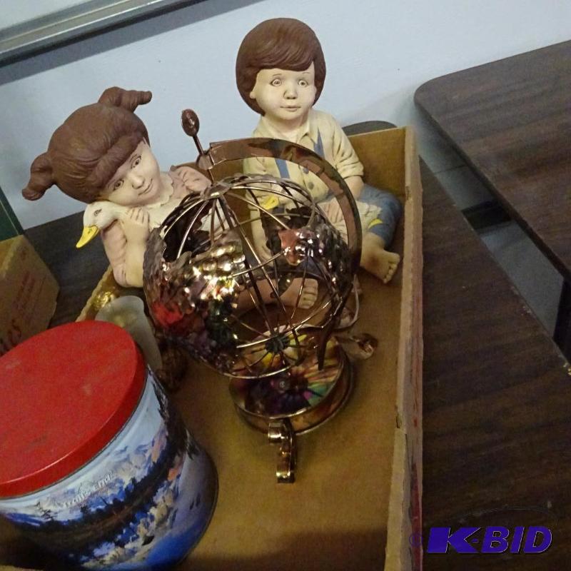 lot 146 image: Decorative Globe, Ceramic Children FIgurines...