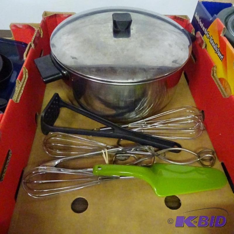 lot 195 image: Utensils, Cooking Pot with Lid...