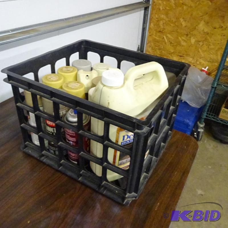 lot 33 image: Misc Spray Paint and Deck Cleaner and Brightn...