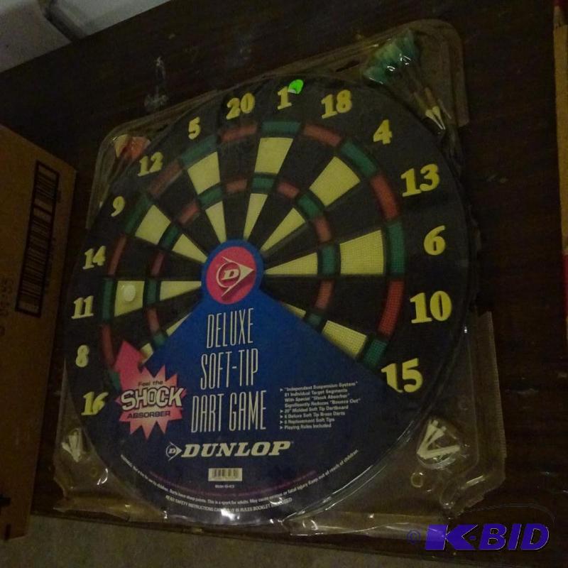lot 41 image: Dunlop Deluxe Soft Tip Dart Game. New...
