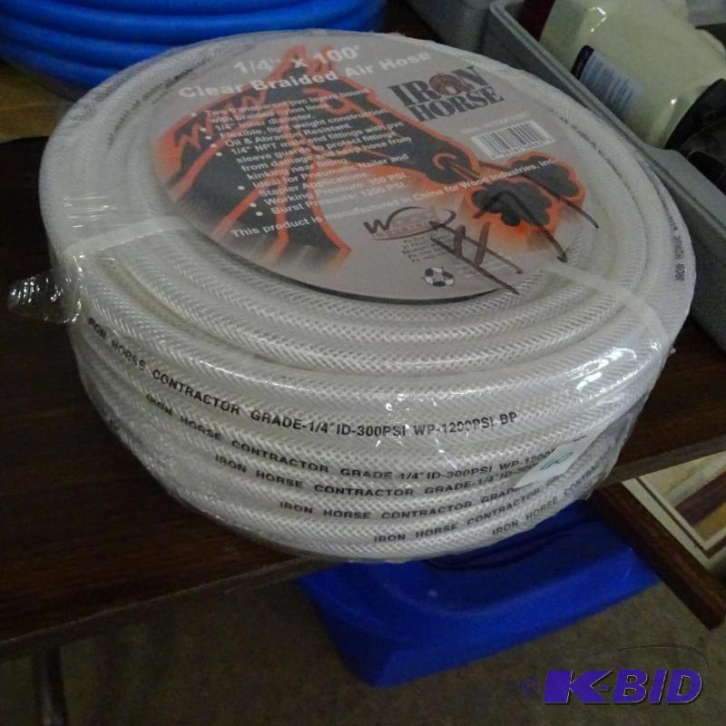 lot 60 image: Clear Braided Air Hose 14 X100...