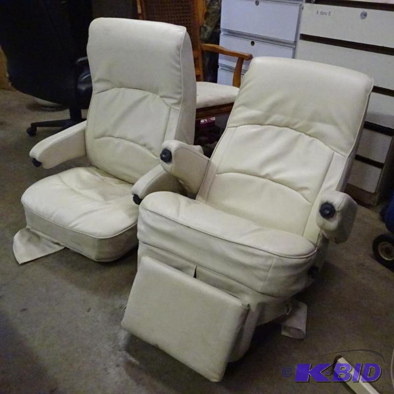 lot 7 image: Used Leather RV Chairs, Driver and Passenger ...