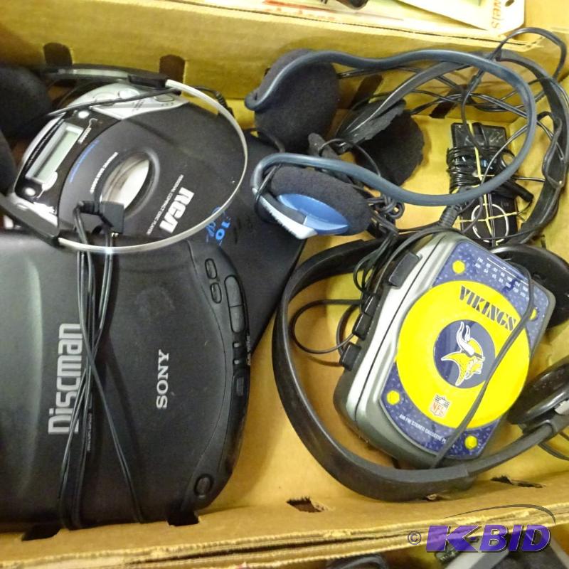 lot 94 image: 2 Portable CD Players, Vikings Portable Casse...