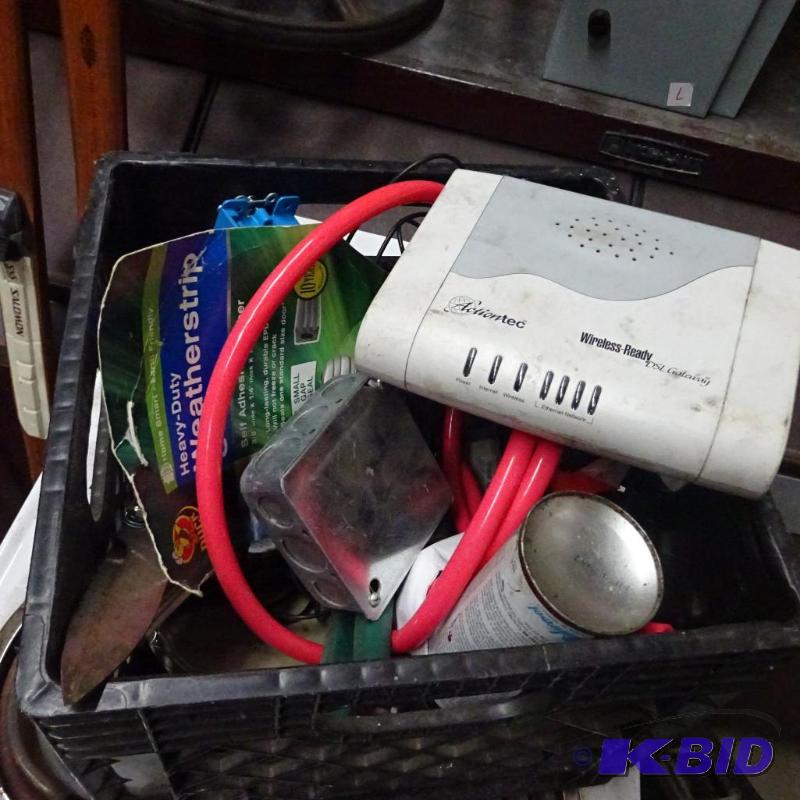 Bin of Misc Wireless Modem. Transister Pump. ...