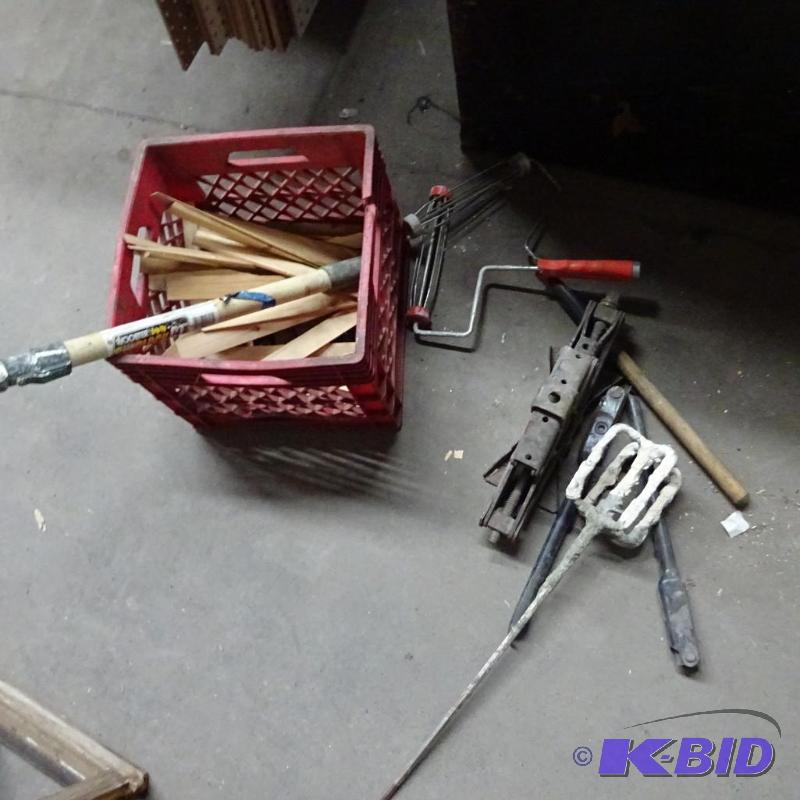 Wood Shims, Paint Rollers, Vehicle Jack, Mudm...