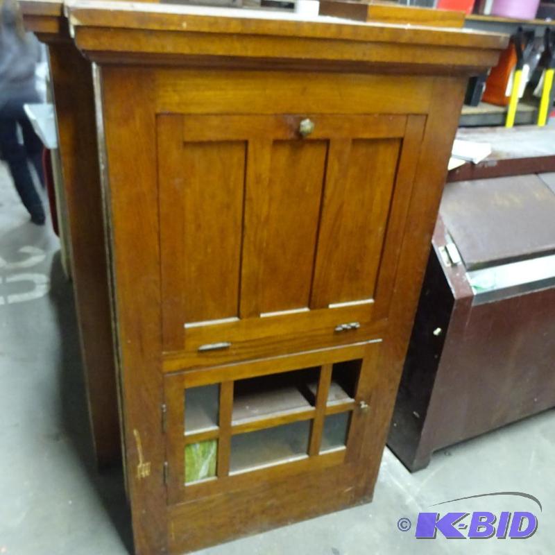 Vintage Wood Cabinet 34 X 15 X 56...