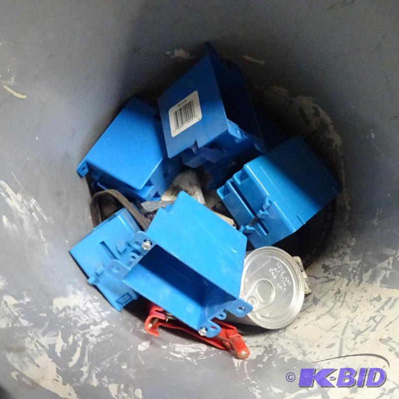 Bucket with Outlet Boxes. Bucket with Misc Ha...