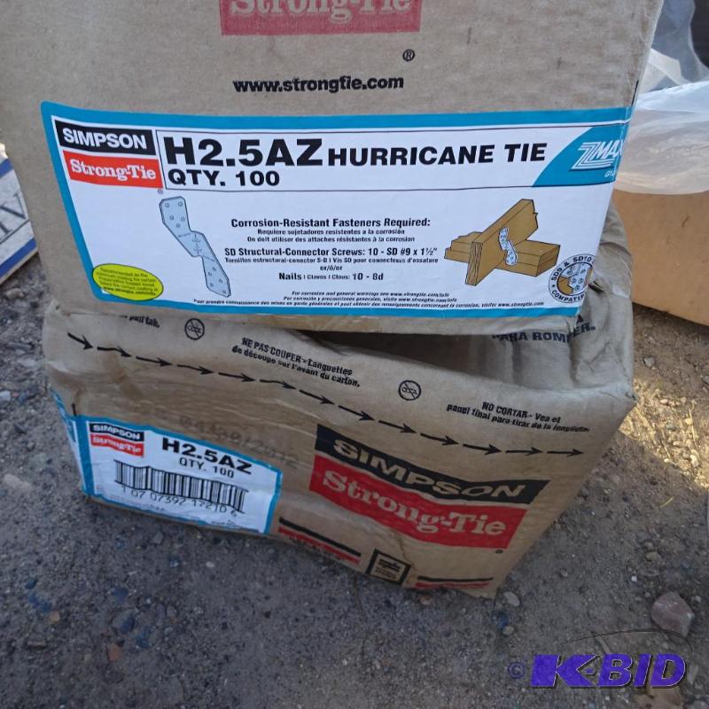 Simpson H2.5AZ Hurricane ties. Qty 200...