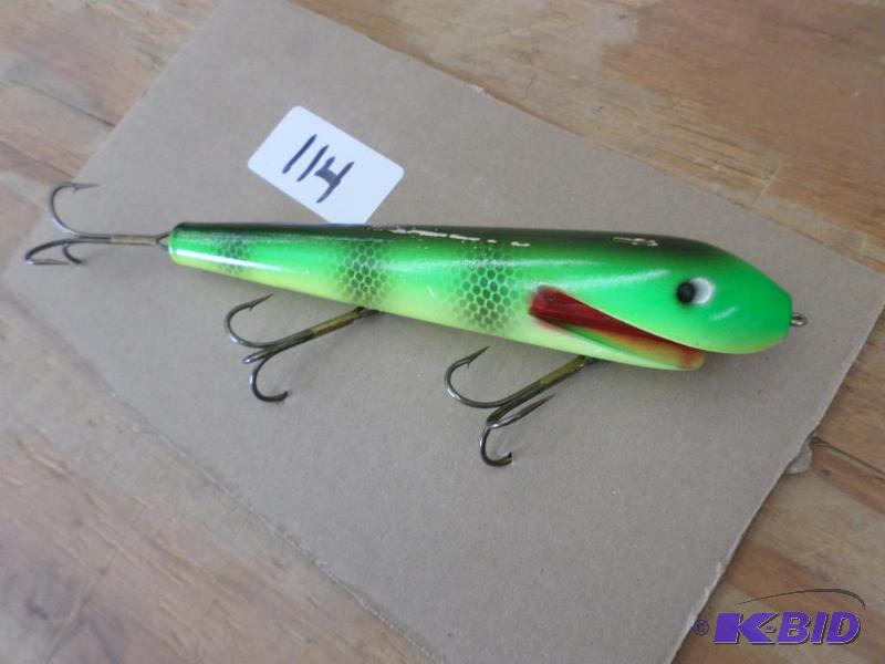 lot 114 image: (1) Wooden Muskie Lure...