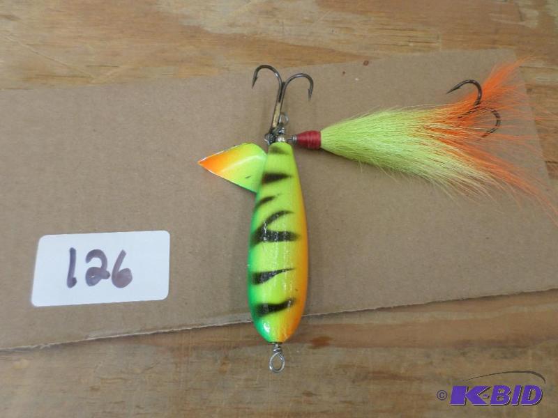 lot 126 image: (1) Wooden Muskie Lure...