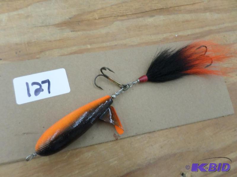 lot 127 image: (1) Wooden Muskie Lure...
