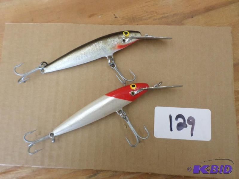 lot 129 image: (2) Vintage Rapala Crankbaits...