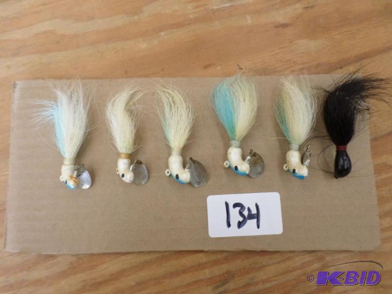 lot 134 image: (6) MuskiePike Jigs...