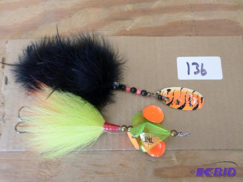 lot 136 image: (2) Muskie Spinner Lures...