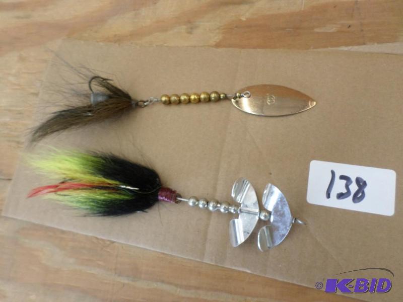 lot 138 image: (2) Muskie Spinner Lures...