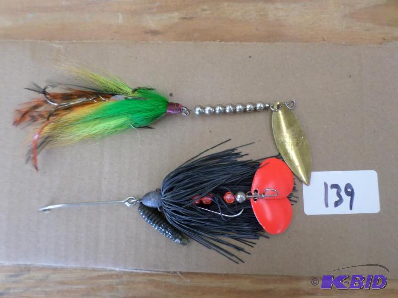 lot 139 image: (2) Muskie Spinner Lures...