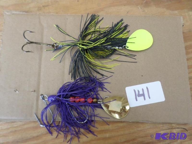 lot 141 image: (2) Muskie Spinner Lures...