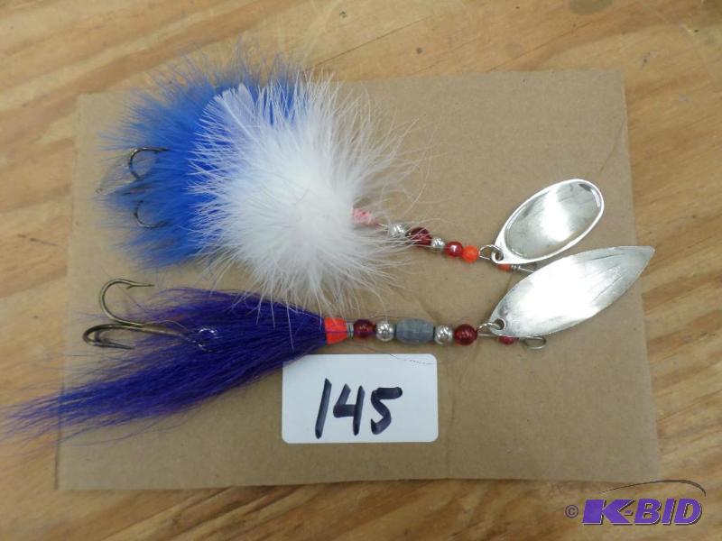 lot 145 image: (2) Muskie Spinner Lures...