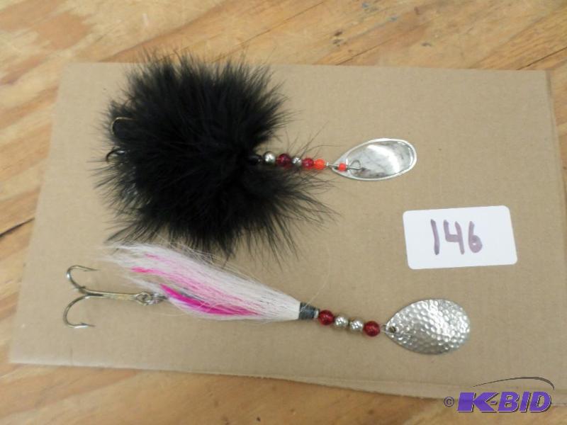 lot 146 image: (2) Muskie Spinner Lures...