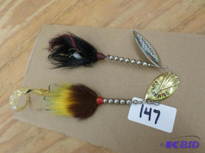 lot 147 image: (2) Muskie Spinner Lures...