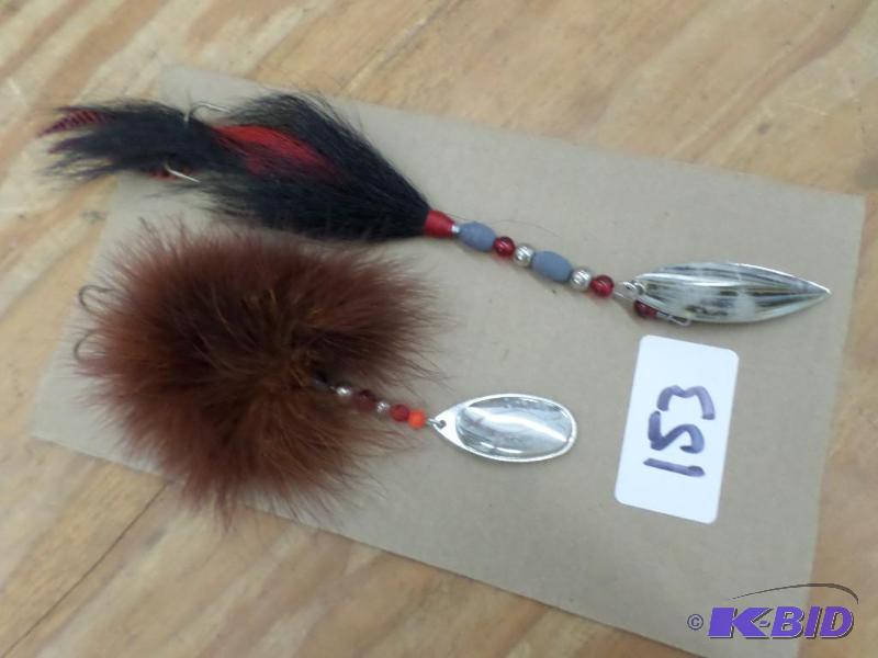 lot 153 image: (2) Muskie Spinner Lures...