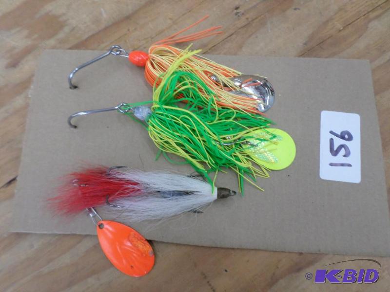 lot 156 image: (3) Muskie Spinner Lures...