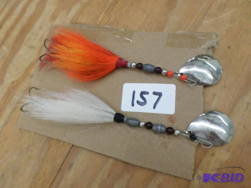 lot 157 image: (2) Muskie Spinner Lures...