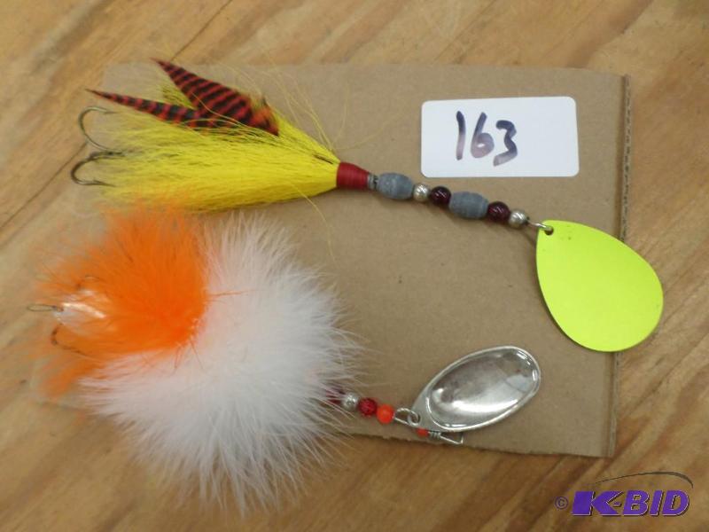 lot 163 image: (2) Muskie Spinner Lures...
