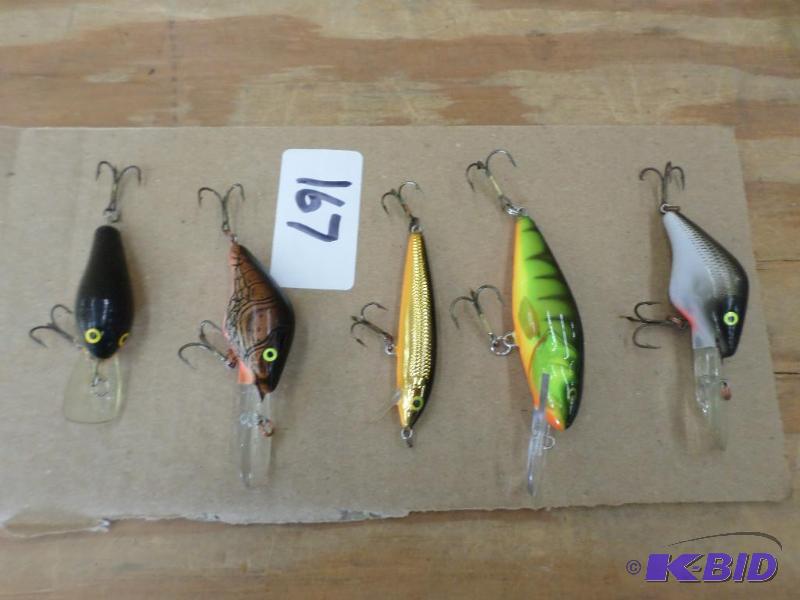 lot 167 image: (5) Various Crankbait Lures...