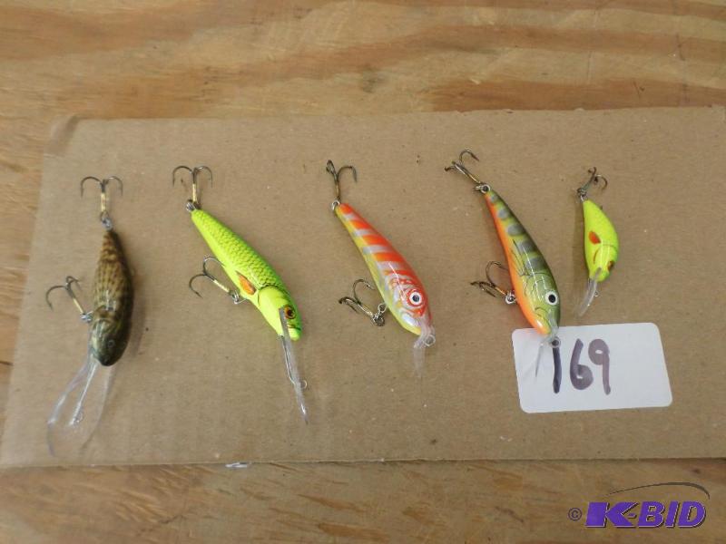 lot 169 image: (5) Various Crankbait Lures...