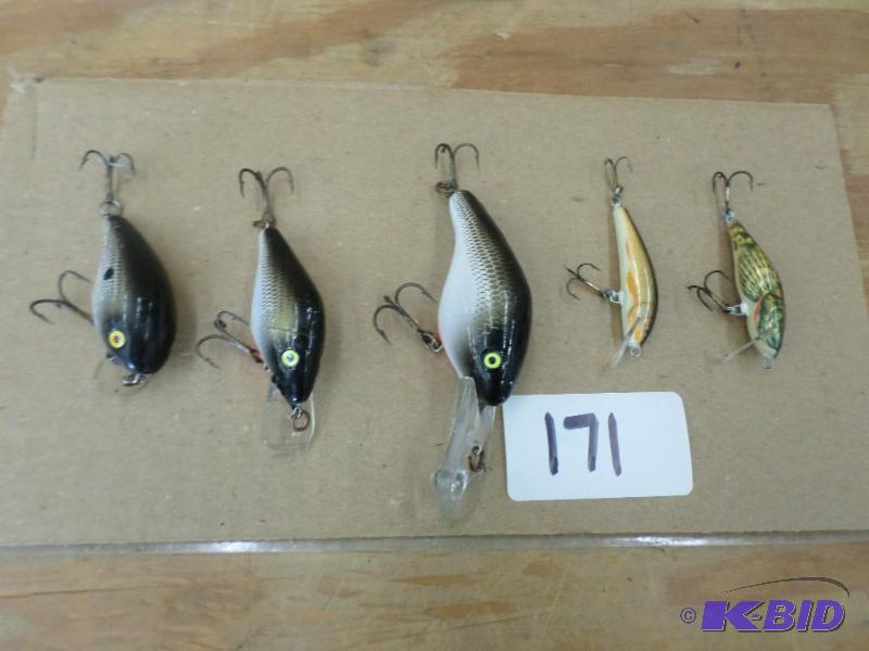 lot 171 image: (5) Various Crankbait Lures...