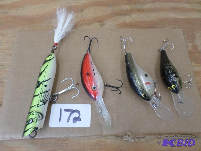 lot 172 image: (4) Various Crankbait Lures...