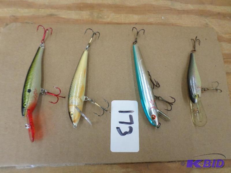 lot 173 image: (4) Various Crankbait Lures...