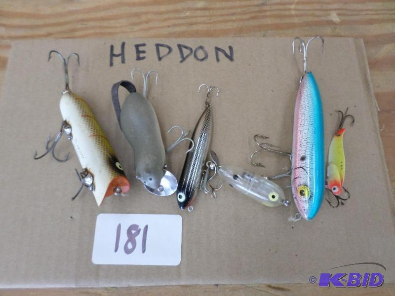 lot 181 image: (6) Various Heddon Lures...