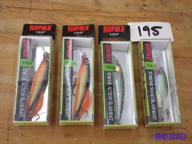 lot 195 image: (4) New Rapala X-Rap Crankbaits...