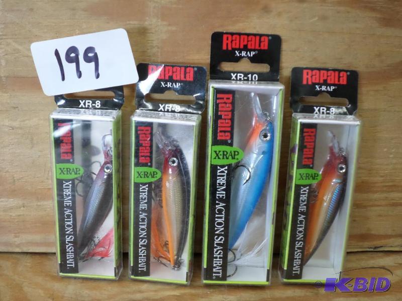 lot 199 image: (4) New Rapala X-Rap Crankbaits...