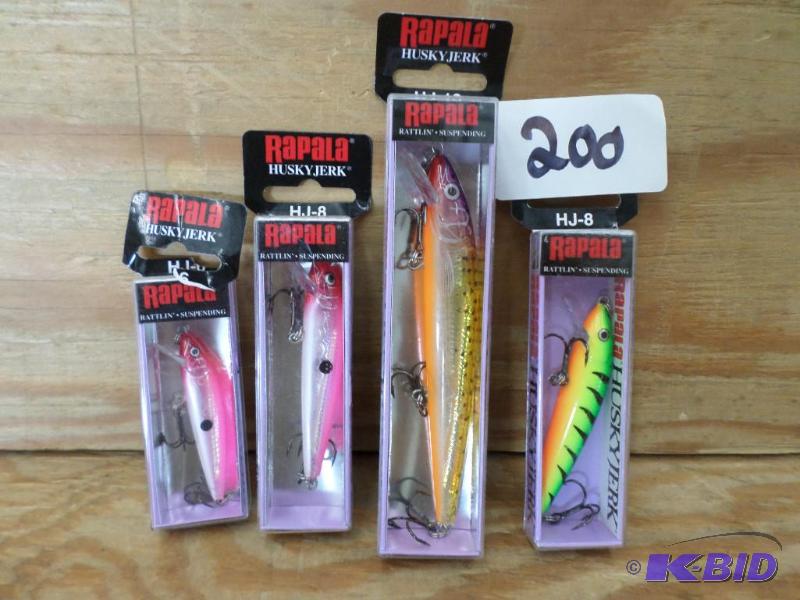 lot 200 image: (4) New Rapala Husky Jerk Lures...