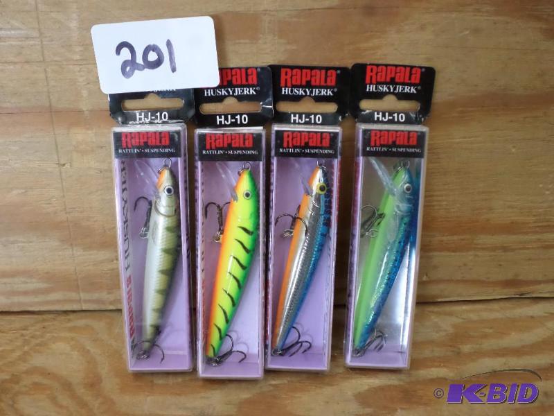 lot 201 image: (4) New Rapala Husky Jerk Lures...