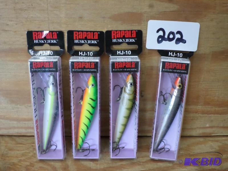 lot 202 image: (4) New Rapala Husky Jerk Lures...