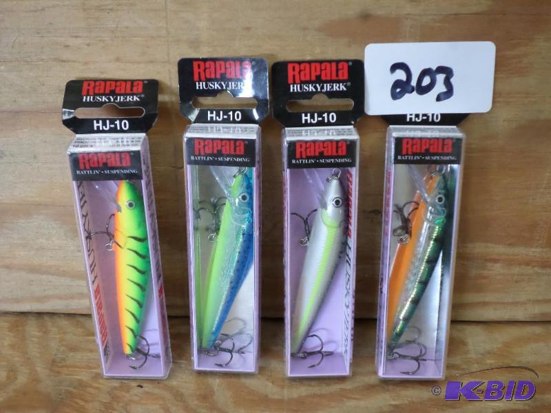 lot 203 image: (4) New Rapala Husky Jerk Lures...