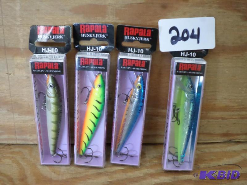 lot 204 image: (4) New Rapala Husky Jerk Lures...