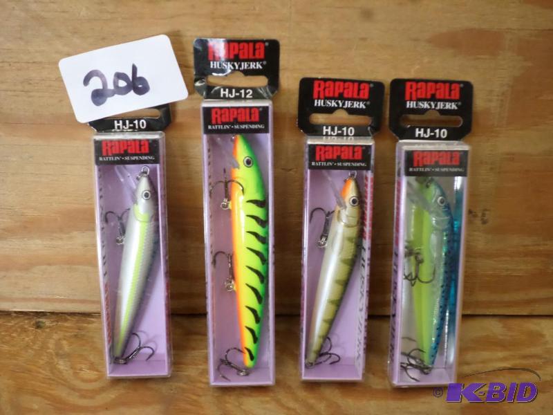lot 206 image: (4) New Rapala Husky Jerk Lures...