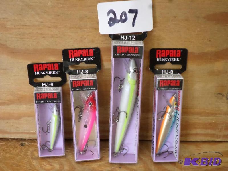 lot 207 image: (4) New Rapala Husky Jerk Lures...