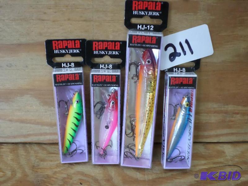lot 211 image: (4) New Rapala Husky Jerk Lures...