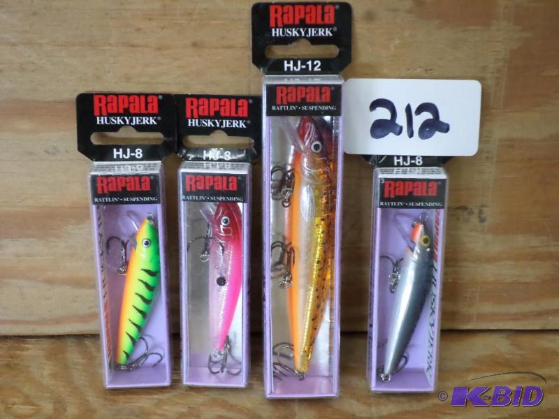 lot 212 image: (4) New Rapala Husky Jerk Lures...