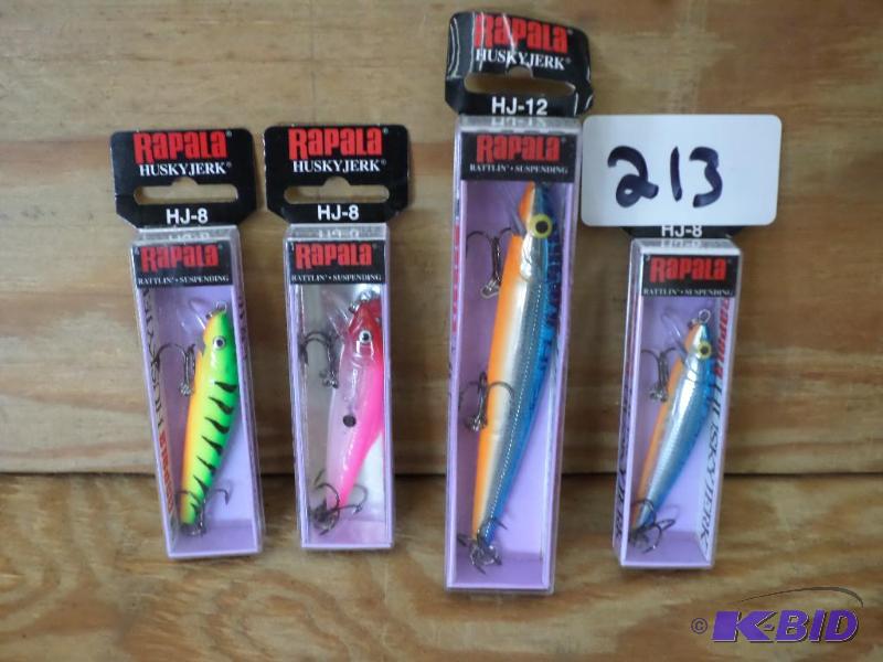 lot 213 image: (4) New Rapala Husky Jerk Lures...