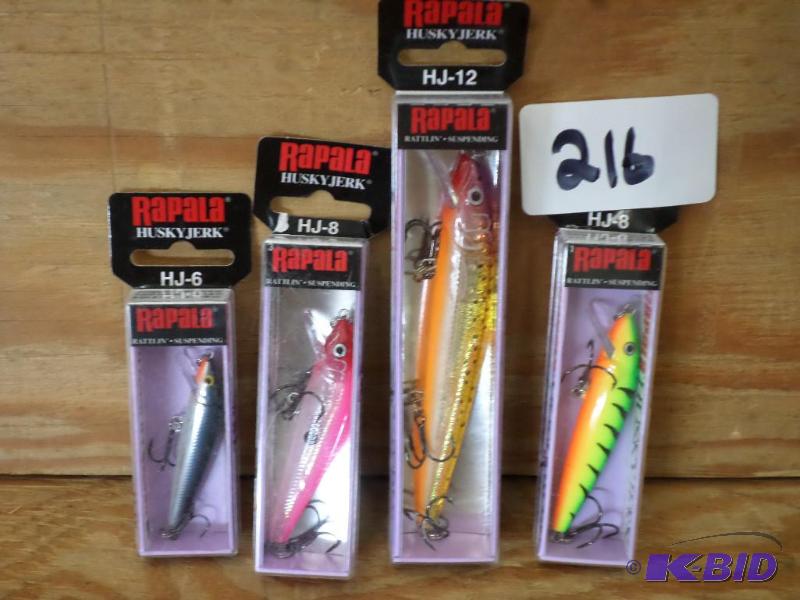 lot 216 image: (4) New Rapala Husky Jerk Lures...