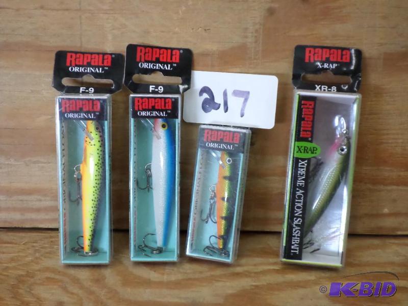 lot 217 image: (4) New Rapala Original Floating Crankbaits...